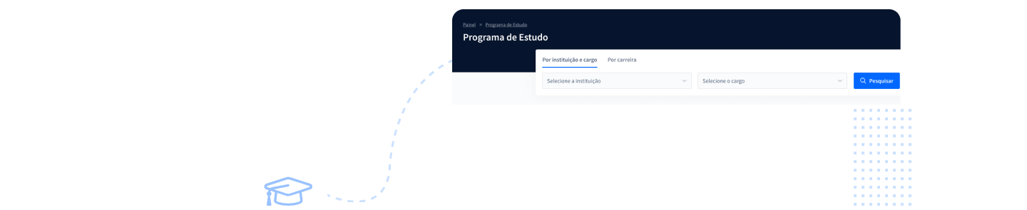 Interface de busca do Programa de Estudo