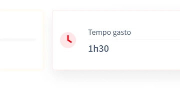 Card com métrica de tempo gasto nos estudos