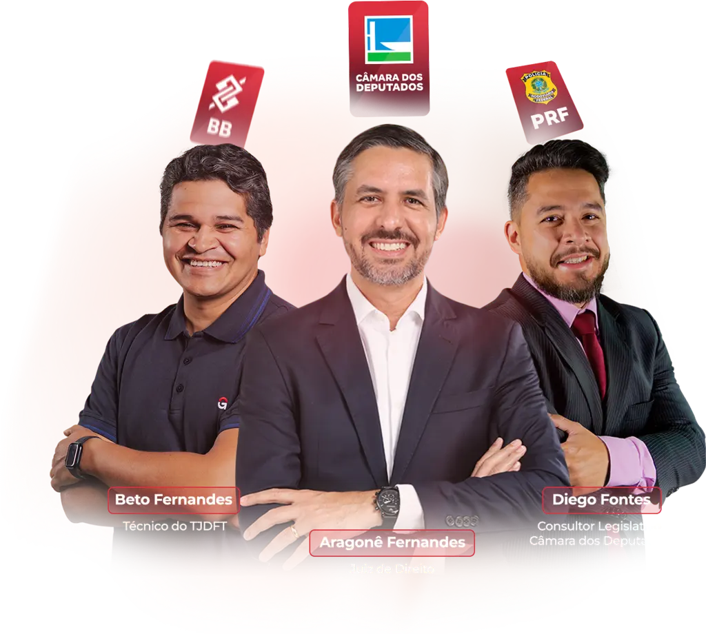 Professores Aragonê Fernandes, Beto Fernandes e Diego Fontes